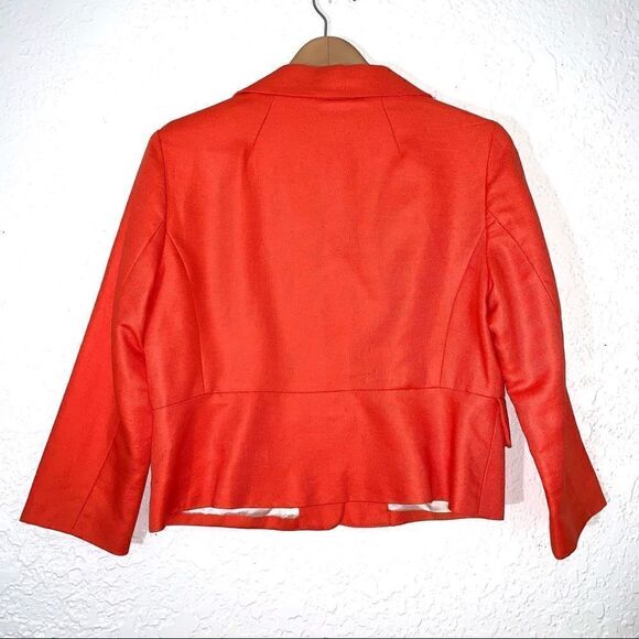 Banana Republic Bright Coral Linen Blend Jacket - Picture 2 of 8